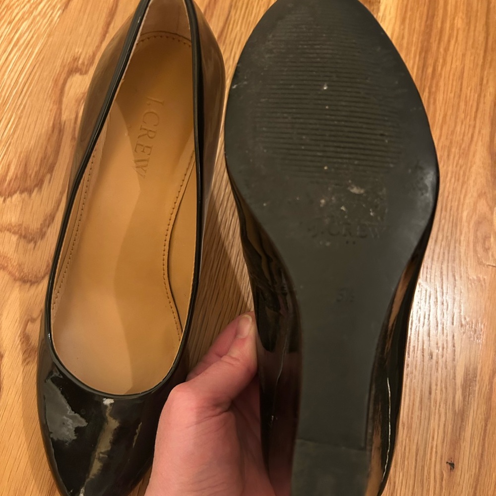 GUC J. Crew Black Wedges, 6.5 - Picture 4 of 6